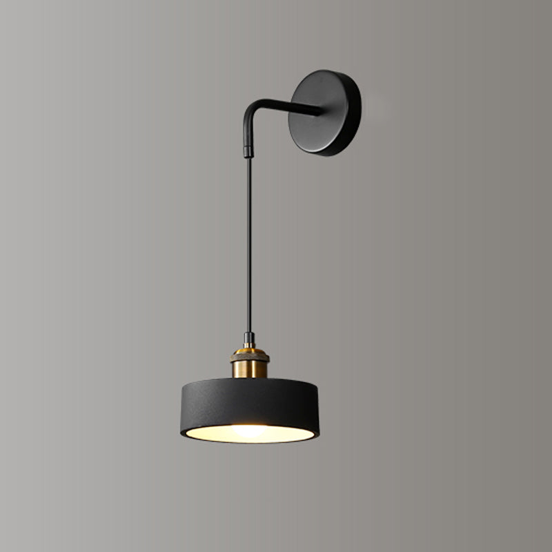 Modern Metal LED Wall Sconce Geometric Shape Wall Light with Resin Shade for Bedroom