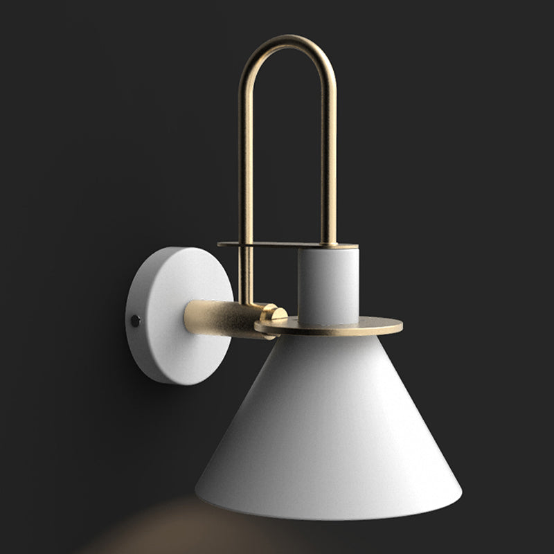 Conical Shaded Sconce Light Fixture Metal Wall Mount Lighting