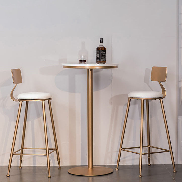 Stone Bar Dining Table Glam Style Bar Table for Milk Tea Shop Cafe