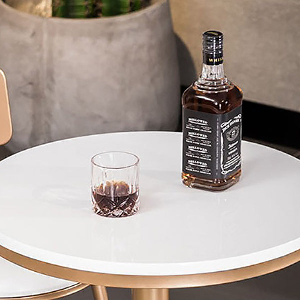 Stone Bar Dining Table Glam Style Bar Table for Milk Tea Shop Cafe