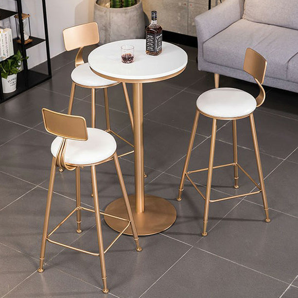 Stone Bar Dining Table Glam Style Bar Table for Milk Tea Shop Cafe