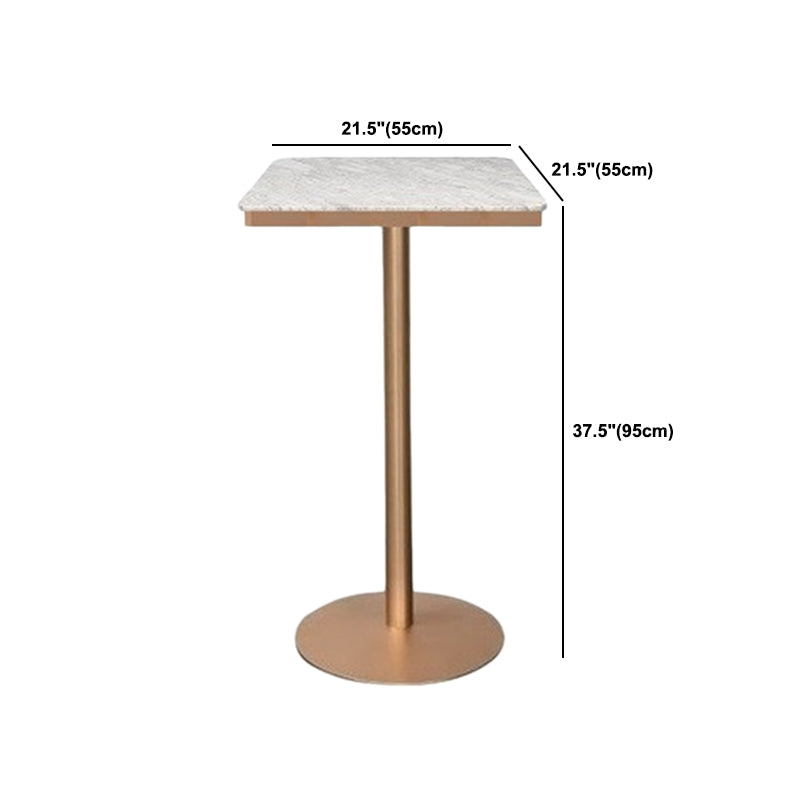 Stone Bar Dining Table Glam Style Bar Table for Milk Tea Shop Cafe