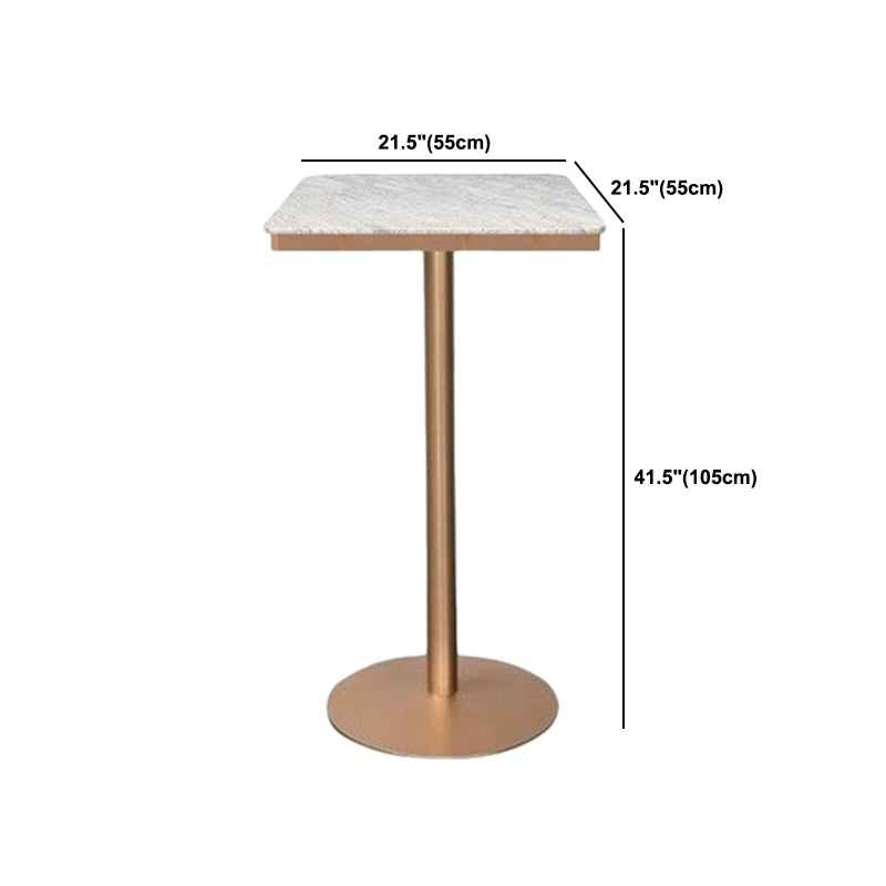 Stone Bar Dining Table Glam Style Bar Table for Milk Tea Shop Cafe