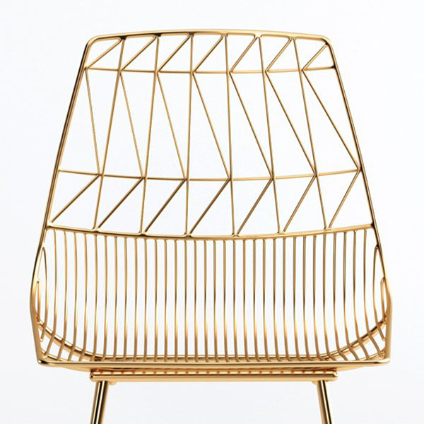 Glam Iron Upholstered Bar Stool Armless Backrest Stool for Bristol