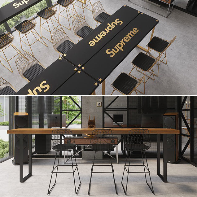 Glam Iron Upholstered Bar Stool Armless Backrest Stool for Bristol