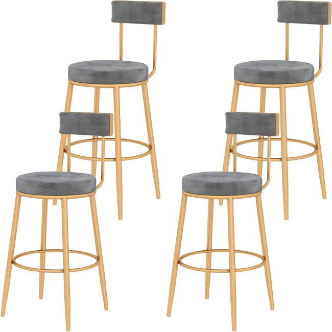 Glam Metal Barstool Fabric Cushion in Matte Finish for Indoor