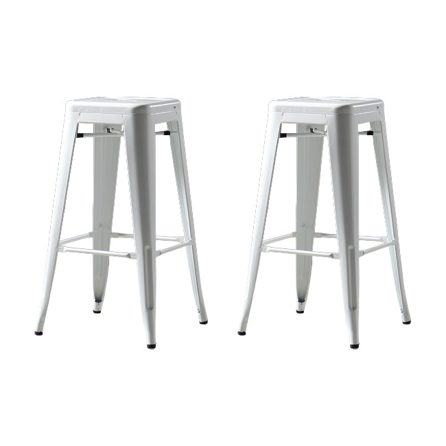 Industrial Square Backless Stool Folding Iron Bar Stool for Bristol
