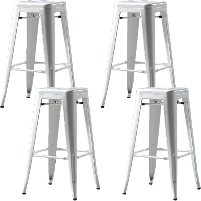 Industrial Square Backless Stool Folding Iron Bar Stool for Bristol