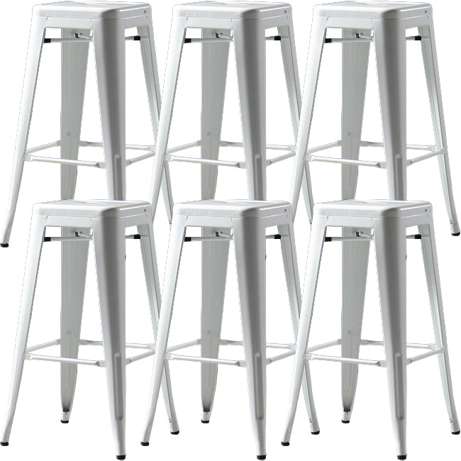 Industrial Square Backless Stool Folding Iron Bar Stool for Bristol