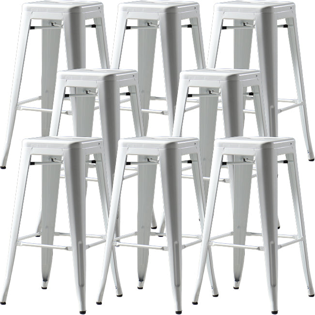 Industrial Square Backless Stool Folding Iron Bar Stool for Bristol