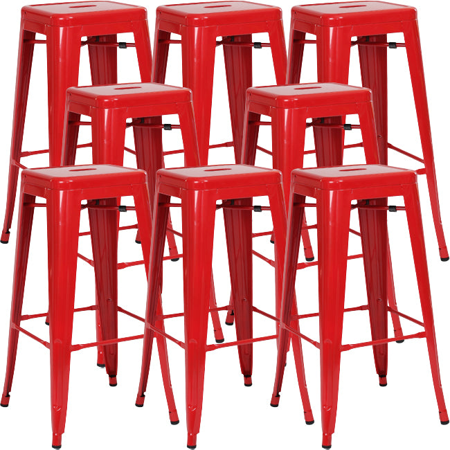 Industrial Square Backless Stool Folding Iron Bar Stool for Bristol