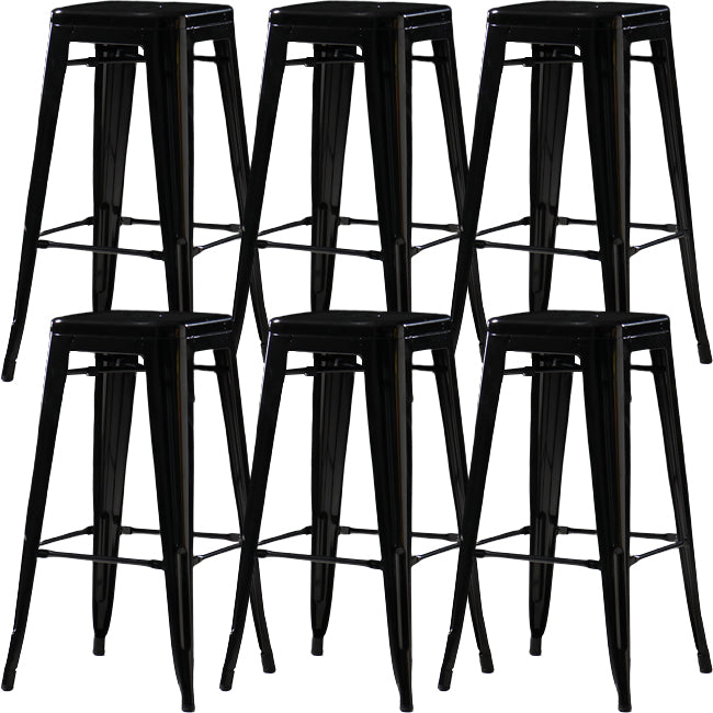 Industrial Square Backless Stool Folding Iron Bar Stool for Bristol