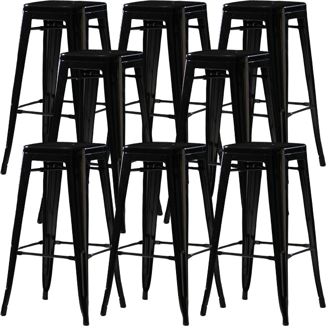 Industrial Square Backless Stool Folding Iron Bar Stool for Bristol