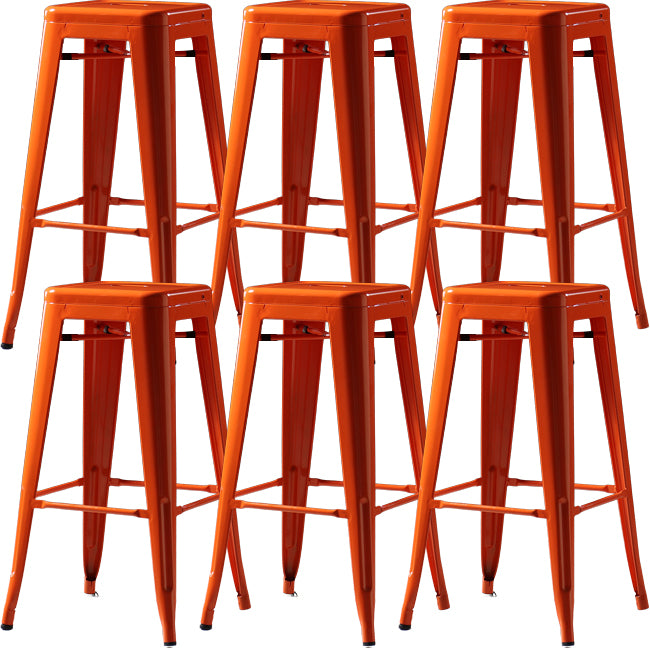 Industrial Square Backless Stool Folding Iron Bar Stool for Bristol