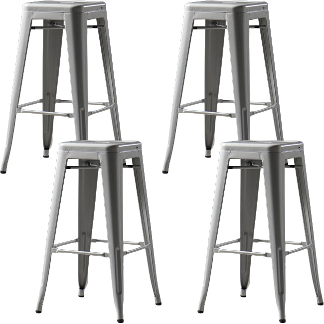 Industrial Square Backless Stool Folding Iron Bar Stool for Bristol