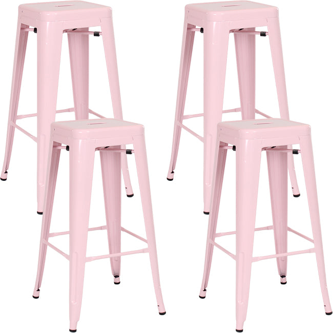 Industrial Square Backless Stool Folding Iron Bar Stool for Bristol
