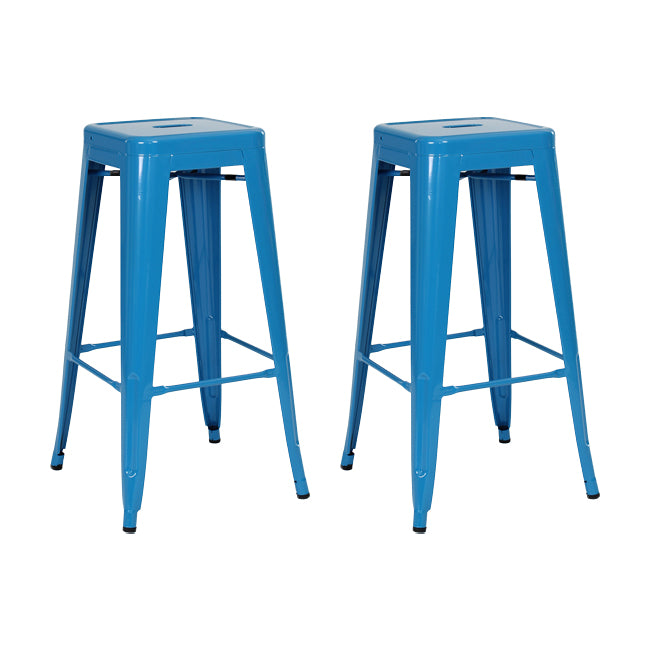 Industrial Square Backless Stool Folding Iron Bar Stool for Bristol