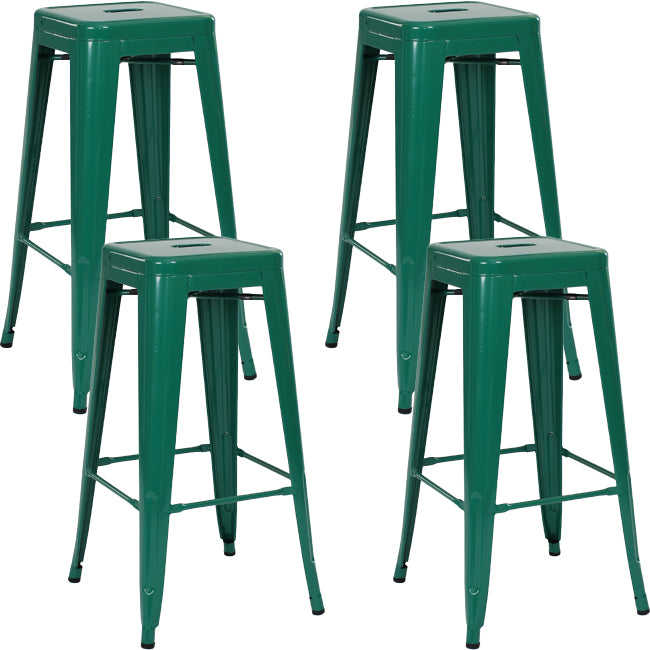 Industrial Square Backless Stool Folding Iron Bar Stool for Bristol