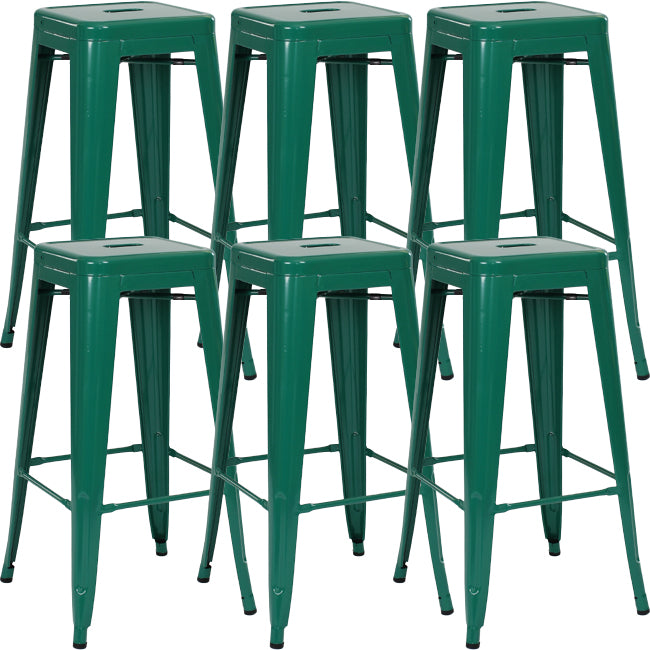 Industrial Square Backless Stool Folding Iron Bar Stool for Bristol