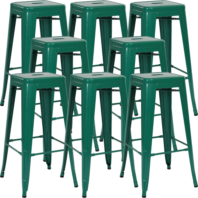 Industrial Square Backless Stool Folding Iron Bar Stool for Bristol