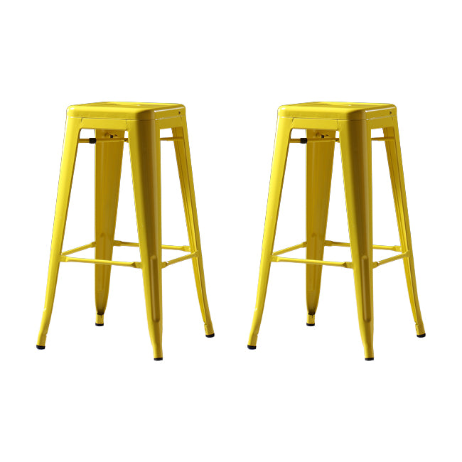 Industrial Square Backless Stool Folding Iron Bar Stool for Bristol