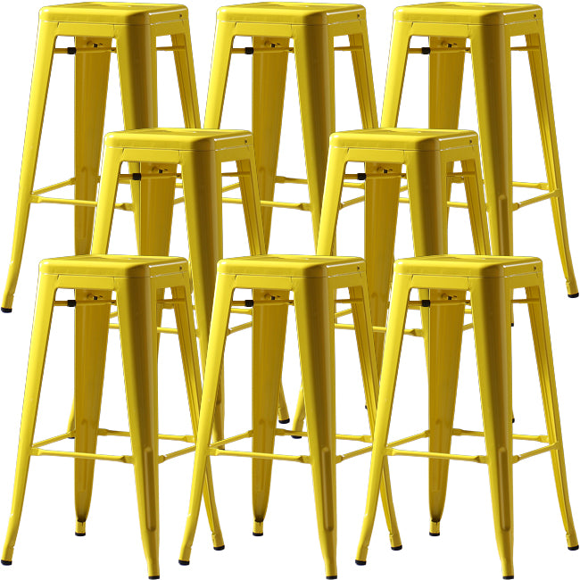 Industrial Square Backless Stool Folding Iron Bar Stool for Bristol