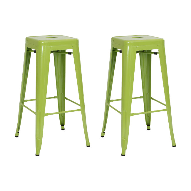 Industrial Square Backless Stool Folding Iron Bar Stool for Bristol