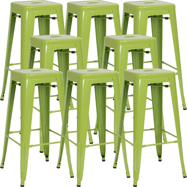 Industrial Square Backless Stool Folding Iron Bar Stool for Bristol