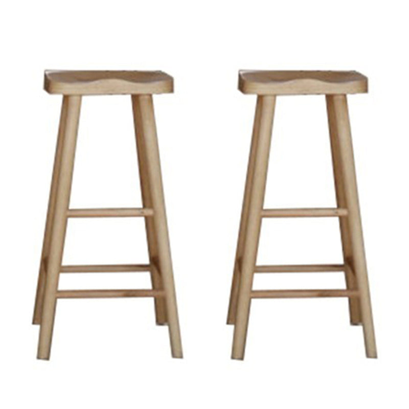 Luxury Rectangle Solid Wood Bar Table Set 1/2/3 Pieces Counter Table with Stools