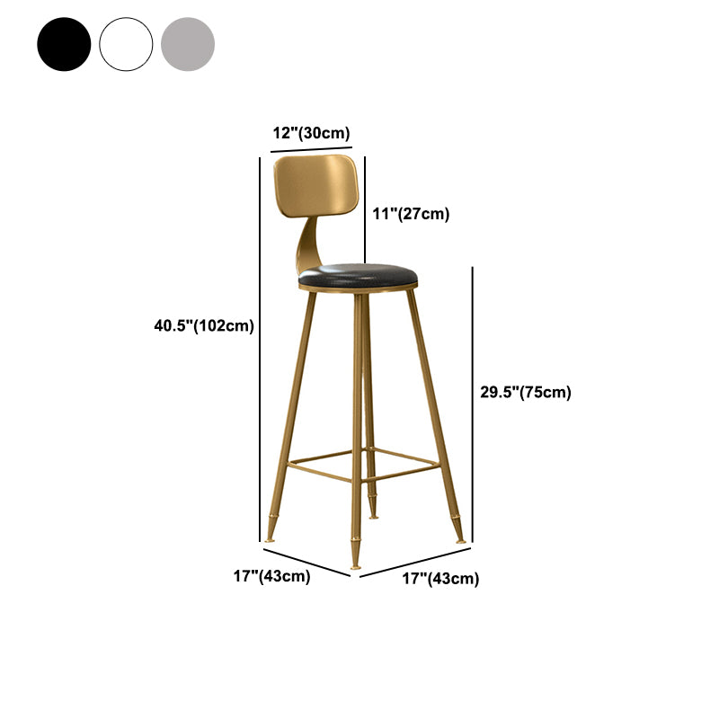Glam Round Stone Bar Table Set 1/2/3/4 Pieces Counter Table with High Stools