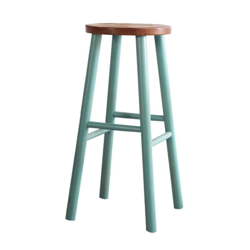 Modern Rectangle Pine Wood Bar Table Set 1/5/6 Pieces Counter Table with High Stools