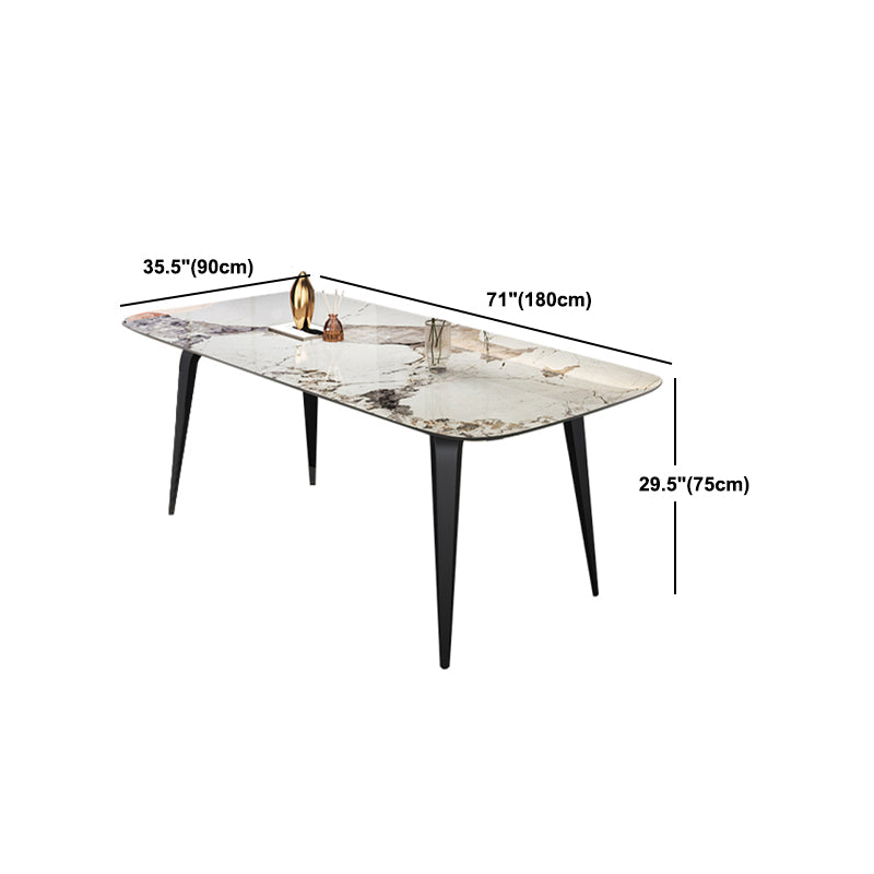 Modern Style Set 1/4/5/7 Pcs with Rectangle Dining Table and Wingback Chairs