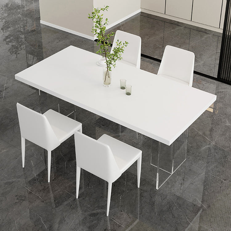 White Dining Table Set 1/3/4/5 Pcs Modern Dining Table with Chairs
