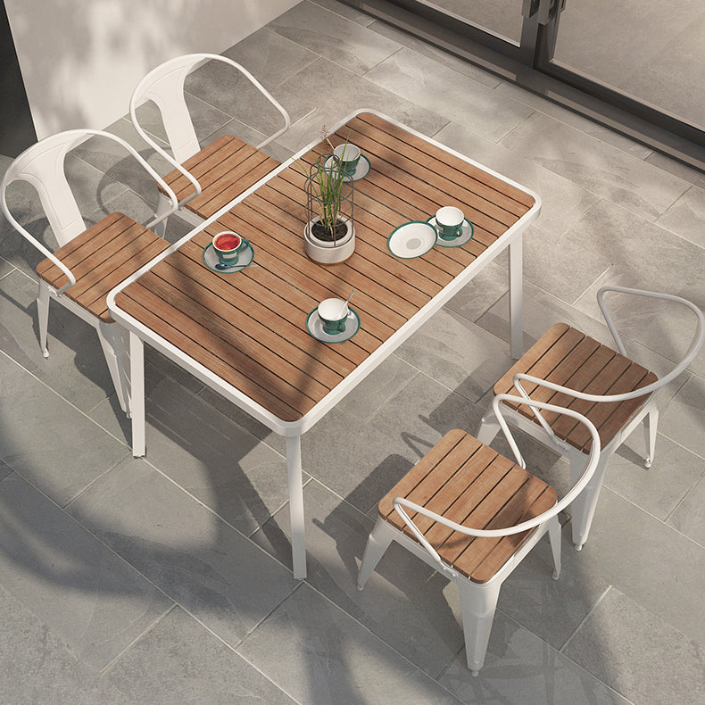 Modern 1/2/3/4/5 Pieces Dining Set Wood Dining Table for Courtyard Balcony
