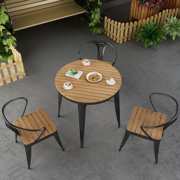 Modern 1/2/3/4/5 Pieces Dining Set Wood Dining Table for Courtyard Balcony