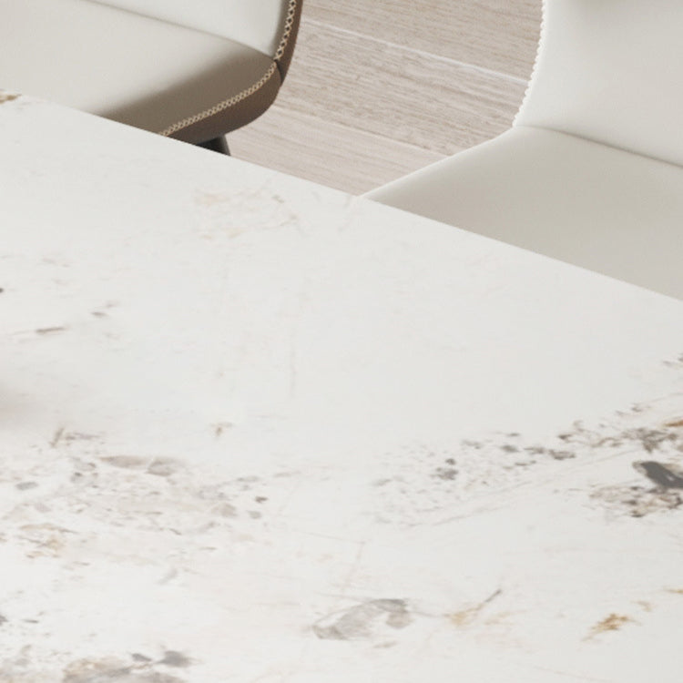 Modern Sintered Stone Top Dining Set Rectangle 1/4/5/6/7 Pieces Dinette Table Set