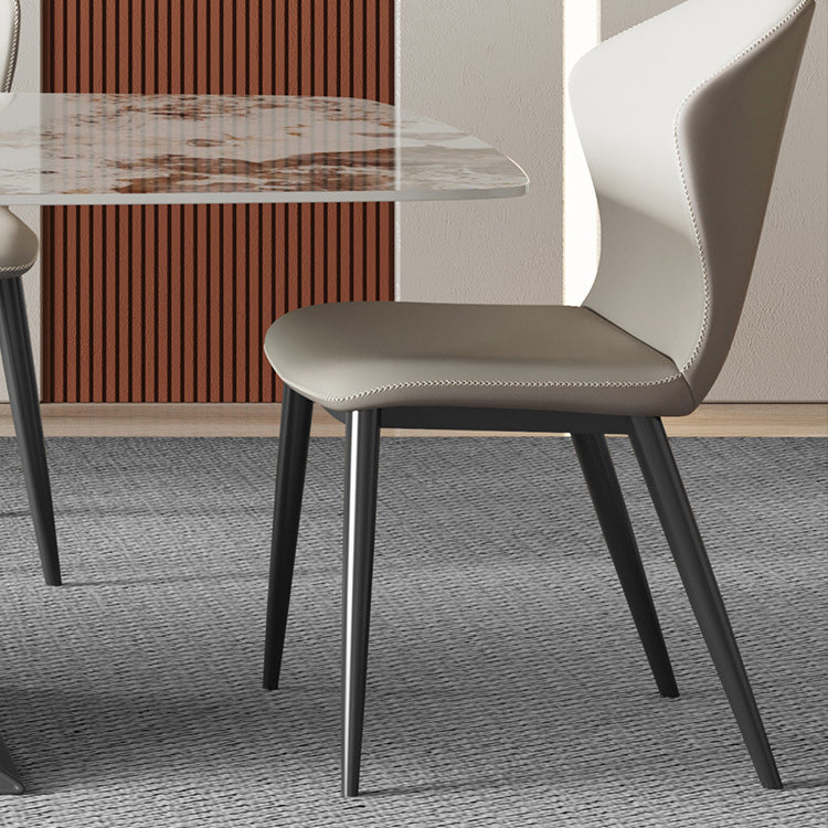 Modern Sintered Stone Top Dining Set Rectangle 1/4/5/6/7 Pieces Dinette Table Set