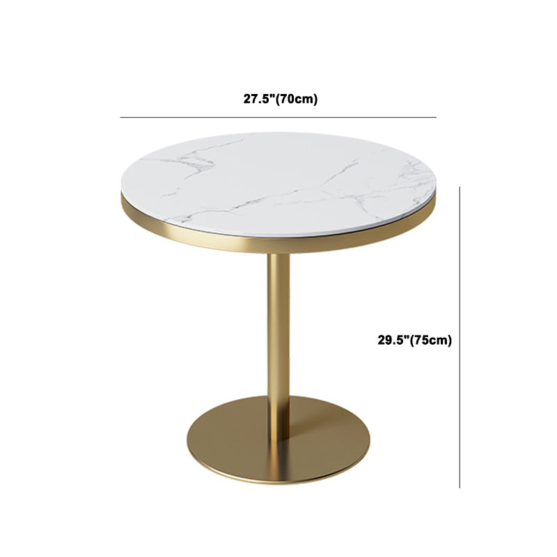 Glam Sintered Stone Dining Table Set Round 1/2/3/5 Pieces Dining Set