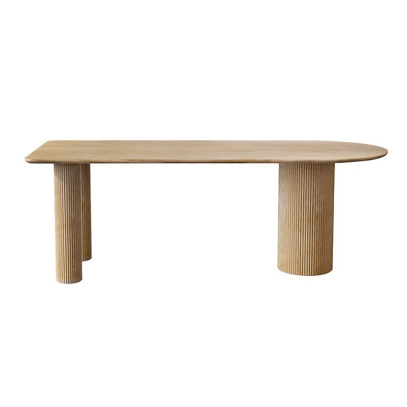 Modern Solid Wood Dining Table Free Form Table with 3 Legs for Kitchen