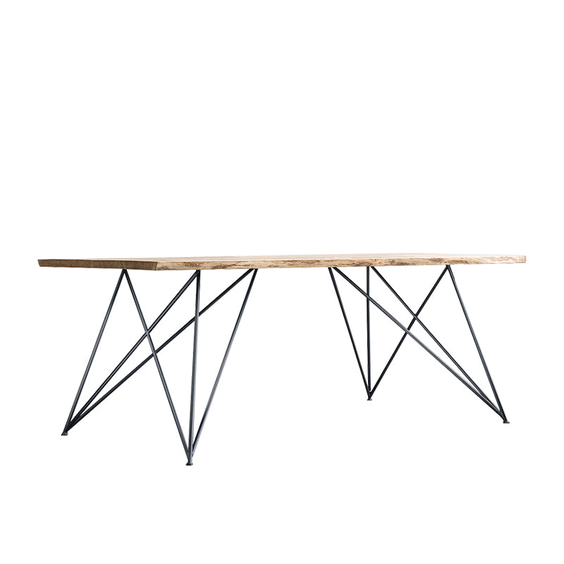 Rectangle 4 Legs Dining Table Luxury Solid Wood Kitchen Table