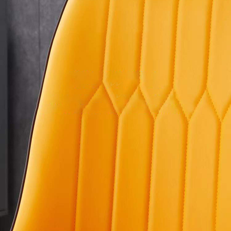 Glam Faux Leather Dining Chair Parsons Chair in Matte Finish for Office