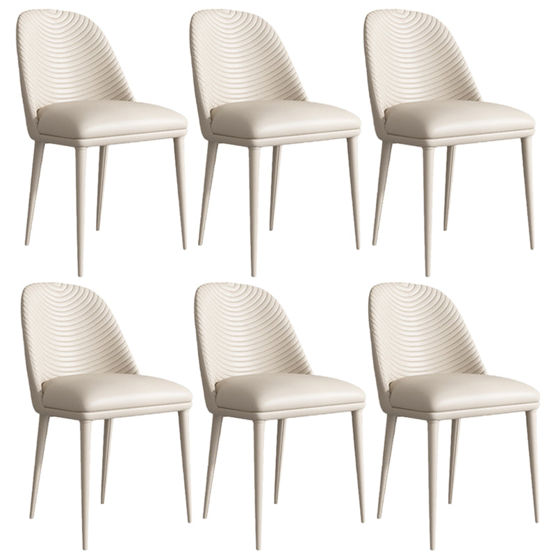 Contemporary Faux Leather Dining Chair Parsons Chair in Matte Finish for Kitchen