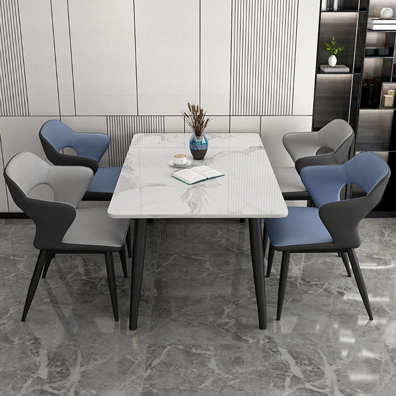 Contemporary Linen Dining Chair Open Back Dining Side Furniture in Matte Finish for Home