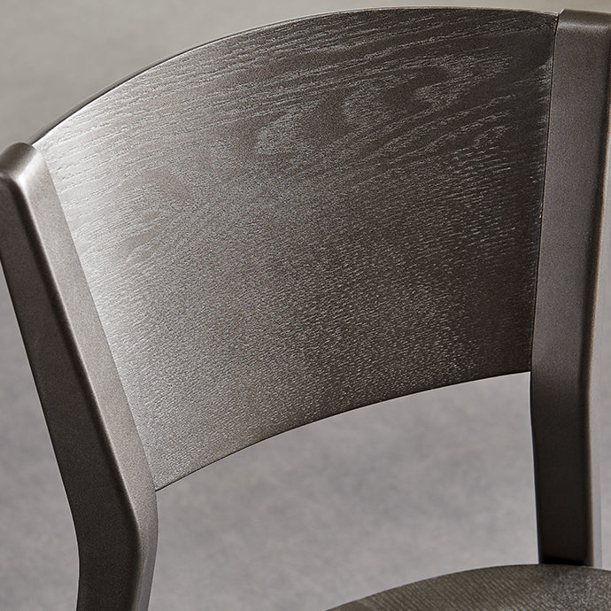 Contemporary Wood Dining Armless Chairs Open Back Dining Side Chair for Restaurant Use
