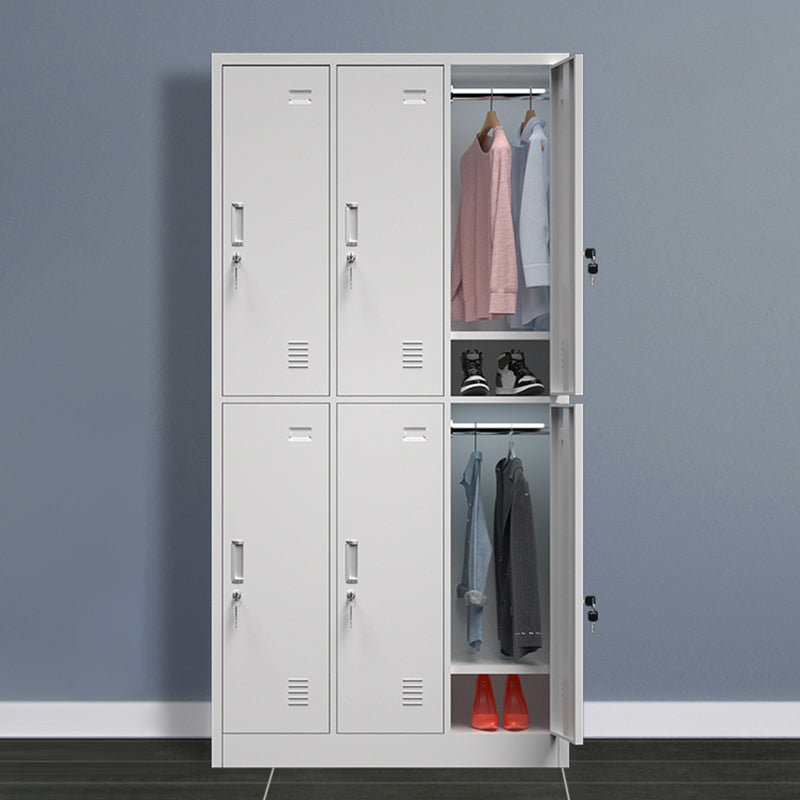 Metal Contemporary Cabinet for Home Grey Steel Storage Cabinet
