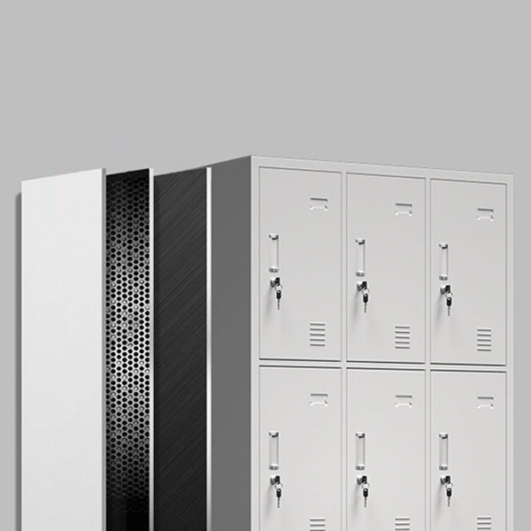 Metal Contemporary Cabinet for Home Grey Steel Storage Cabinet