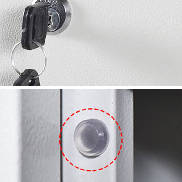 Metal Contemporary Cabinet for Home Grey Steel Storage Cabinet