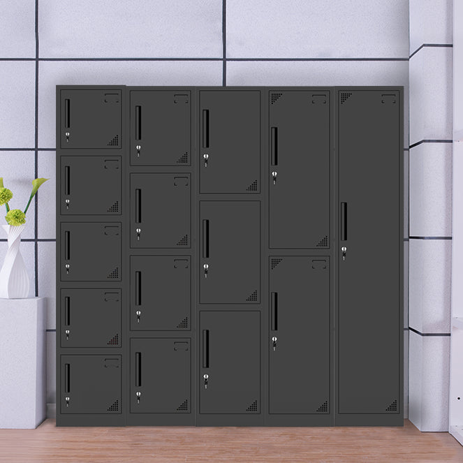 Black Steel Wardrobe Armoire Contemporary Hinged Wardrobe Cabinet