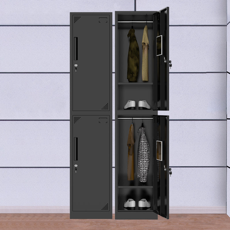 Black Steel Wardrobe Armoire Contemporary Hinged Wardrobe Cabinet