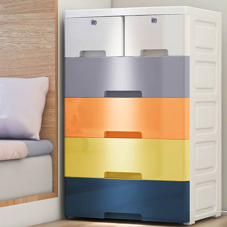 Plastic Storage Cabinet With Drawer Non-Hanging Armoire With Legs